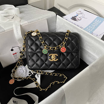 Chanel Mini Flap Bag Black 19x14.5x6.5cm