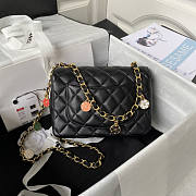 Chanel Mini Flap Bag Black 19x14.5x6.5cm - 4