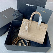 YSL Sac De Jour Nano Crocodile Beige 22x18x10.5cm - 1