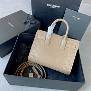 YSL Sac De Jour Nano Crocodile Beige 22x18x10.5cm - 6