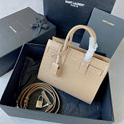 YSL Sac De Jour Nano Crocodile Beige 22x18x10.5cm - 3