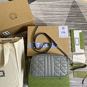 Gucci Marmont GG Small Shoulder Bag Grey 24x12x7cm - 3