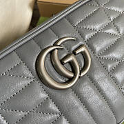 Gucci Marmont GG Small Shoulder Bag Grey 24x12x7cm - 2