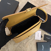 YSL Solferino Leather Bag Yellow 23x16x6cm - 4