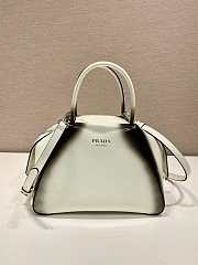 Prada Small Brushed Leather Prada Supernova Handbag White 25.5x13.5x18cm - 1