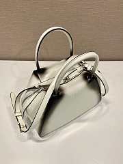 Prada Small Brushed Leather Prada Supernova Handbag White 25.5x13.5x18cm - 5