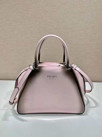 Prada Small Brushed Leather Prada Supernova Handbag Pink 25.5x13.5x18cm