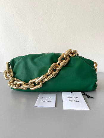 Bottega Veneta The Chain Pouch Green 31x12x16cm