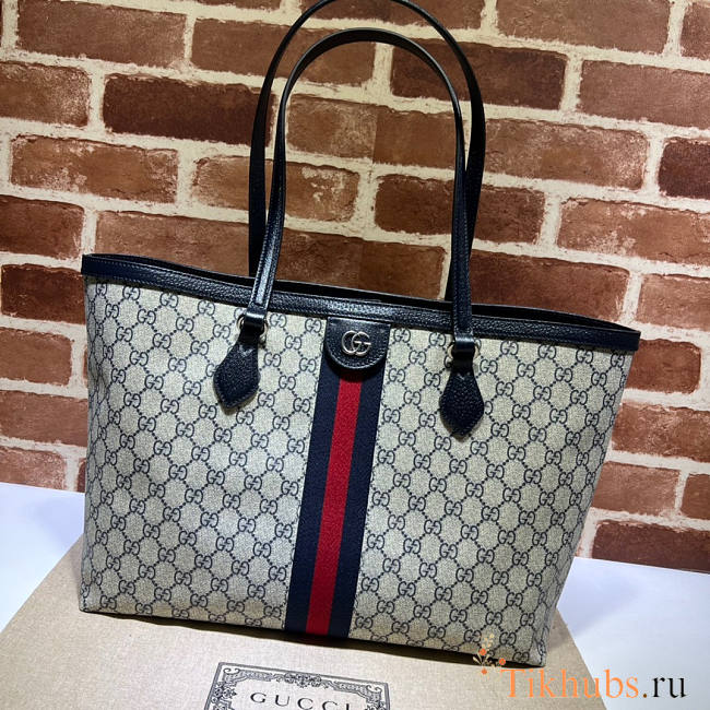 Gucci Ophidia Medium GG Blue Tote Bag 38x28x14cm - 1