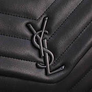 YSL LouLou Quilted Shoulder Bag Black 31x22x11cm - 2