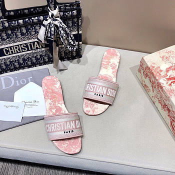 Dior Toile de Jouy Embroidered Dway Mules