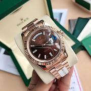 Rolex Day-Date 2 41mm Rose Cadran chocolat M218235-0035 - 1