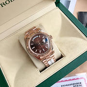 Rolex Day-Date 2 41mm Rose Cadran chocolat M218235-0035 - 5