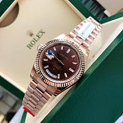 Rolex Day-Date 2 41mm Rose Cadran chocolat M218235-0035 - 4