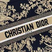 Dior Large Book Tote Black Jardin D’Hiver Embroidered Cotton 42 x 35 x 18.5 cm - 2