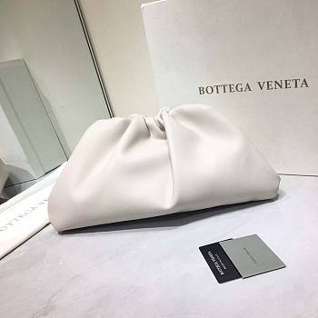 Bottega Veneta Women Teen Pouch Leather Clutch White 31x16x13cm