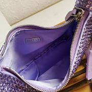 Prada Re-Edition 2005 Satin Bag Purple 22x18x6.5cm - 6