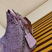 Prada Re-Edition 2005 Satin Bag Purple 22x18x6.5cm - 4