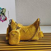 Prada Re-Edition 2005 Satin Bag Yellow 22x18x6.5cm - 1