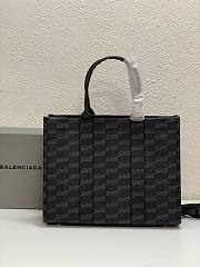 Balenciaga Medium Tote Bag Coated Canvas in Black 35x13x27cm - 2