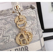 Dior Medium Lady D-Lite Handbag Grey 24x20x11cm - 2