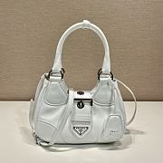 Prada Moon Re-Nylon and Leather Bag White 22.5x16x7.5cm - 1