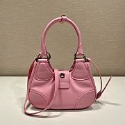 Prada Moon Re-Nylon and Leather Bag Pink 22.5x16x7.5cm - 5