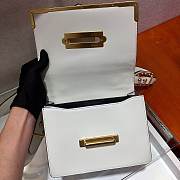 Prada Cahier Leather Bag White 20x14.5x7cm - 4