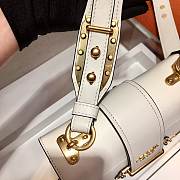 Prada Cahier Leather Bag White 20x14.5x7cm - 5