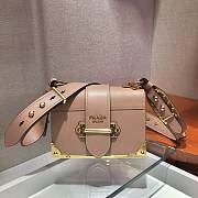 Prada Cahier Leather Bag Pink 20x14.5x7cm - 1