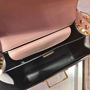 Prada Cahier Leather Bag Pink 20x14.5x7cm - 6