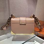 Prada Cahier Leather Bag Pink 20x14.5x7cm - 3