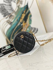 Chanel Round Black Caviar Bag 12x12x4.5cm - 1