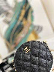 Chanel Round Black Caviar Bag 12x12x4.5cm - 2