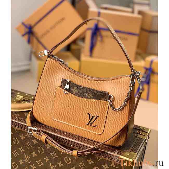 Louis Vuitton LV Marelle Handbag Honey Gold 25x15x8cm - 1