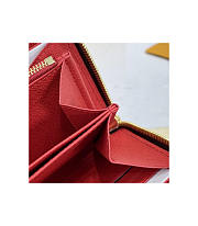 Louis Vuitton LV Monogram Zippy Wallet Red 19.5 x 10.5 x 2.5 cm - 4