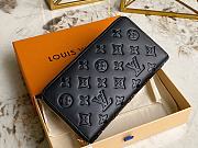 Louis Vuitton LV Zippy Wallet Black 19.5x10.5x2.5cm - 6