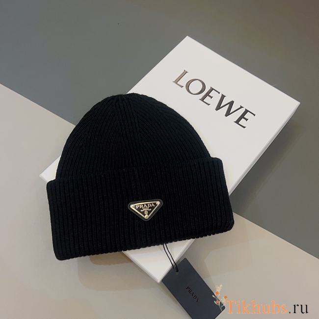 Prada Black Beanie - 1