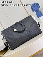 Louis Vuitton LV Keepall Bandouliere 50 Black 50x29x23cm - 4