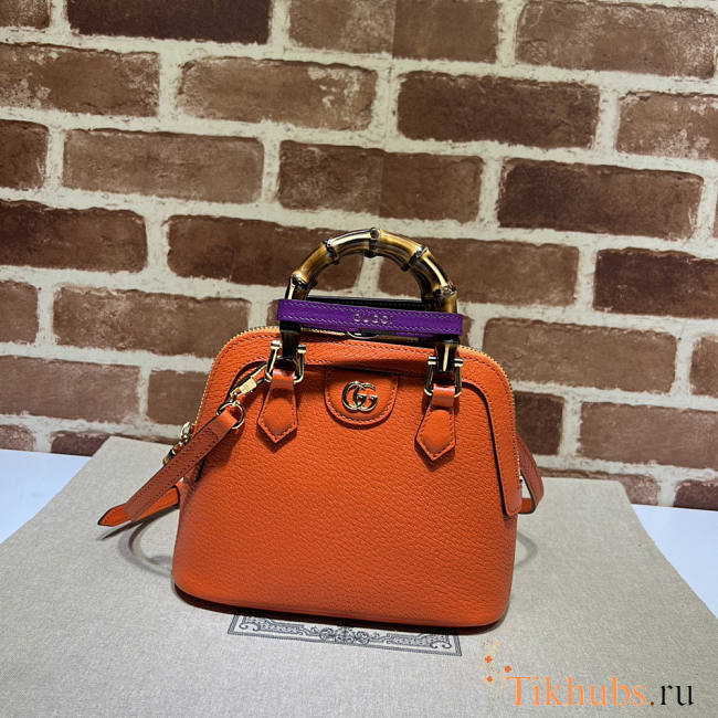 Gucci Diana Mini Tote Bag Orange 20x16x8.5cm - 1