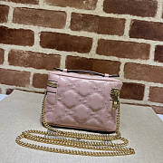 Gucci GG Matelassé Top Handle Mini Bag Pink 16x10.5x5cm - 3