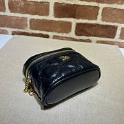 Gucci GG Matelassé Top Handle Mini Bag Black 16x10.5x5cm - 6