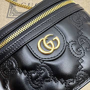 Gucci GG Matelassé Top Handle Mini Bag Black 16x10.5x5cm - 2