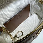 Gucci GG Matelassé Top Handle Mini Bag Brown 16x10.5x5cm - 6