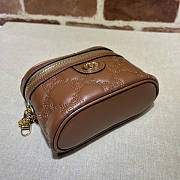 Gucci GG Matelassé Top Handle Mini Bag Brown 16x10.5x5cm - 3