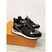 Louis Vuitton LV Run Away Leather Trainers Black - 1