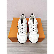 Louis Vuitton LV Run Away Leather Trainers White and Gold - 6