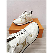 Louis Vuitton LV Run Away Leather Trainers White and Gold - 2