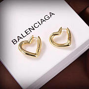 Balenciaga Loop Heart Earrings - 4