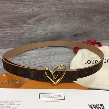 Louis Vuitton LV Fall in Love Reversible Belt Monogram Black Brown